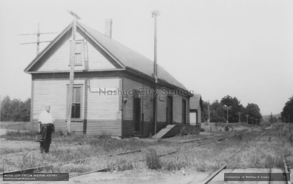 Postcard: Railroad Station, New Durham, New Hampshire